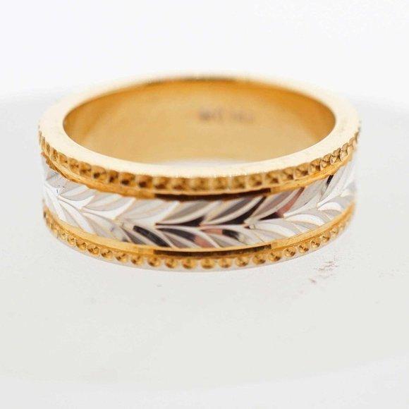 14k Yellow Gold Estate Sale Wedding Band Ring Size 6.50 Unisex Vintage Style